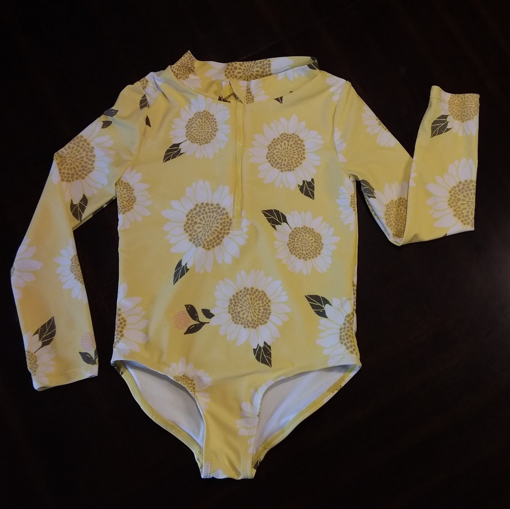 Carter's Kid girls one piece long sleeve swimsuit 6/6X